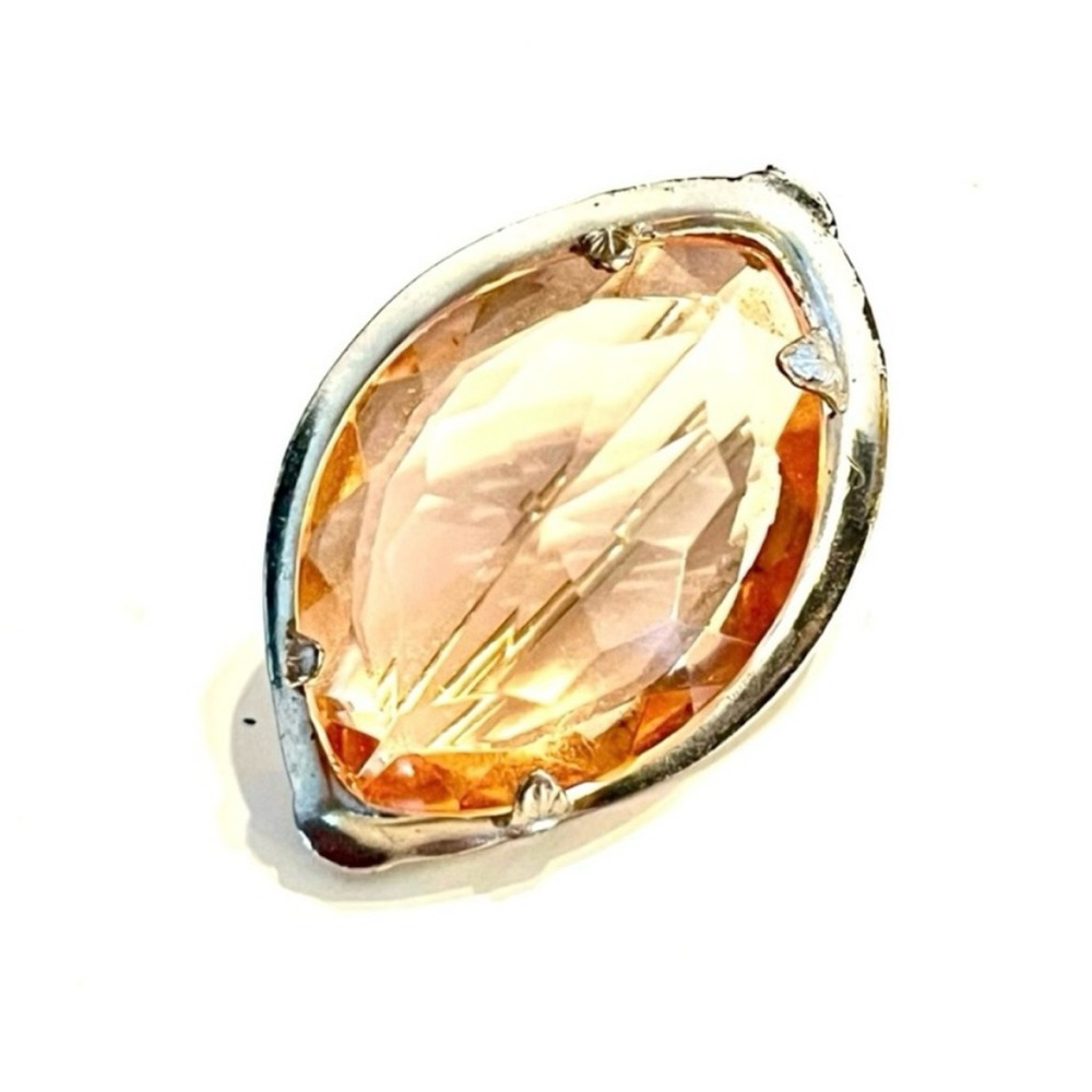 Vintage Authentic Art Deco Czech Glass Brooch